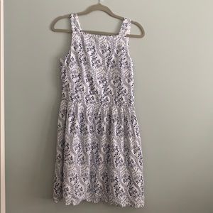 Navy Blue and White Loft Dress